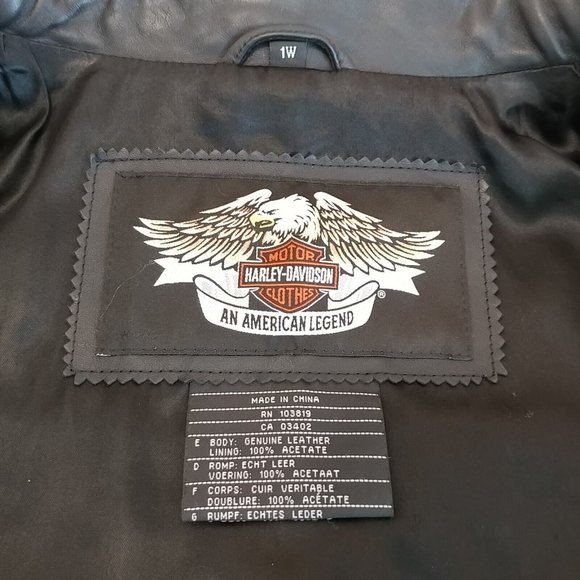 Women's 1W Harley-Davidson Leather Studded Jacket 97158-07VW - Picture 5 of 7